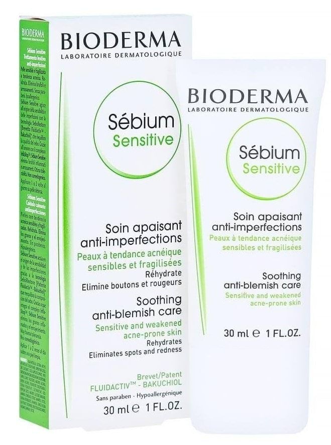 Крем для лица BIODERMA Sensitive Sebium успокаивающий для проблемной кожи 30 мл