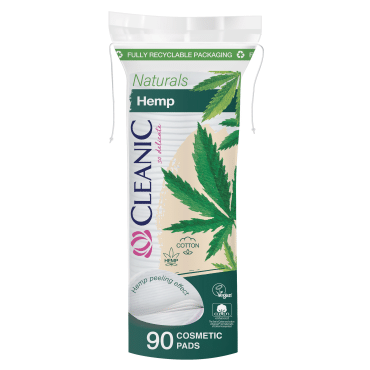 Cleanic ватные диски Naturals Hemp, 90шт