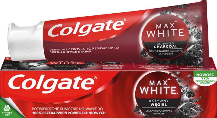 Зубна паста Colgate Max White Activated Charcoal 75 мл