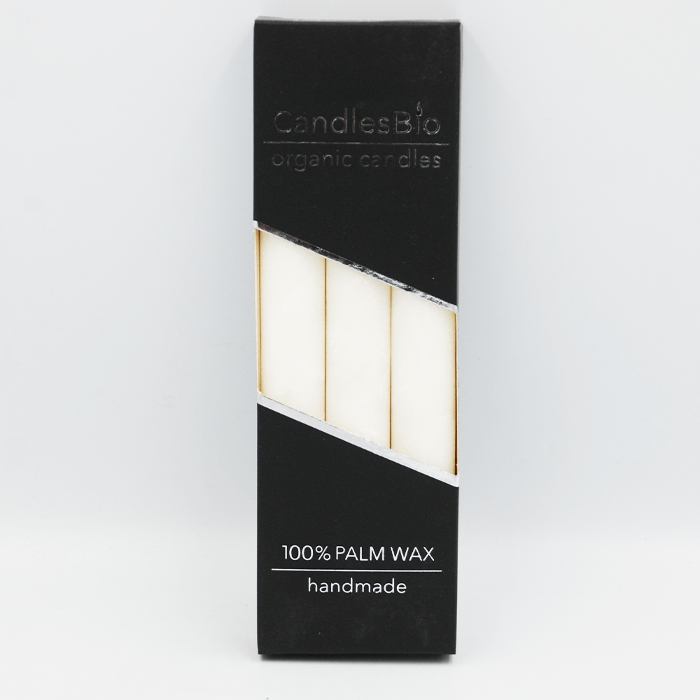 Свічка воскова столова CandlesBio з пальмового воску- 3 шт