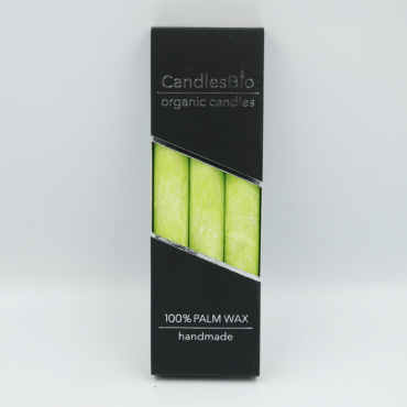 Ароматические свечи CandlesBio восковые 20/180, 3 шт Лайм,1 набор