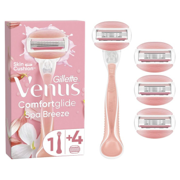 Станок для бритья женский Venus Comfortglide Spa Breeze с 4 сменными картриджами