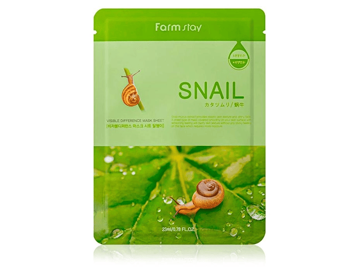 Маска тканинна для обличчя FarmStay з екстрактом равлика Snail Visible Difference, 23мл