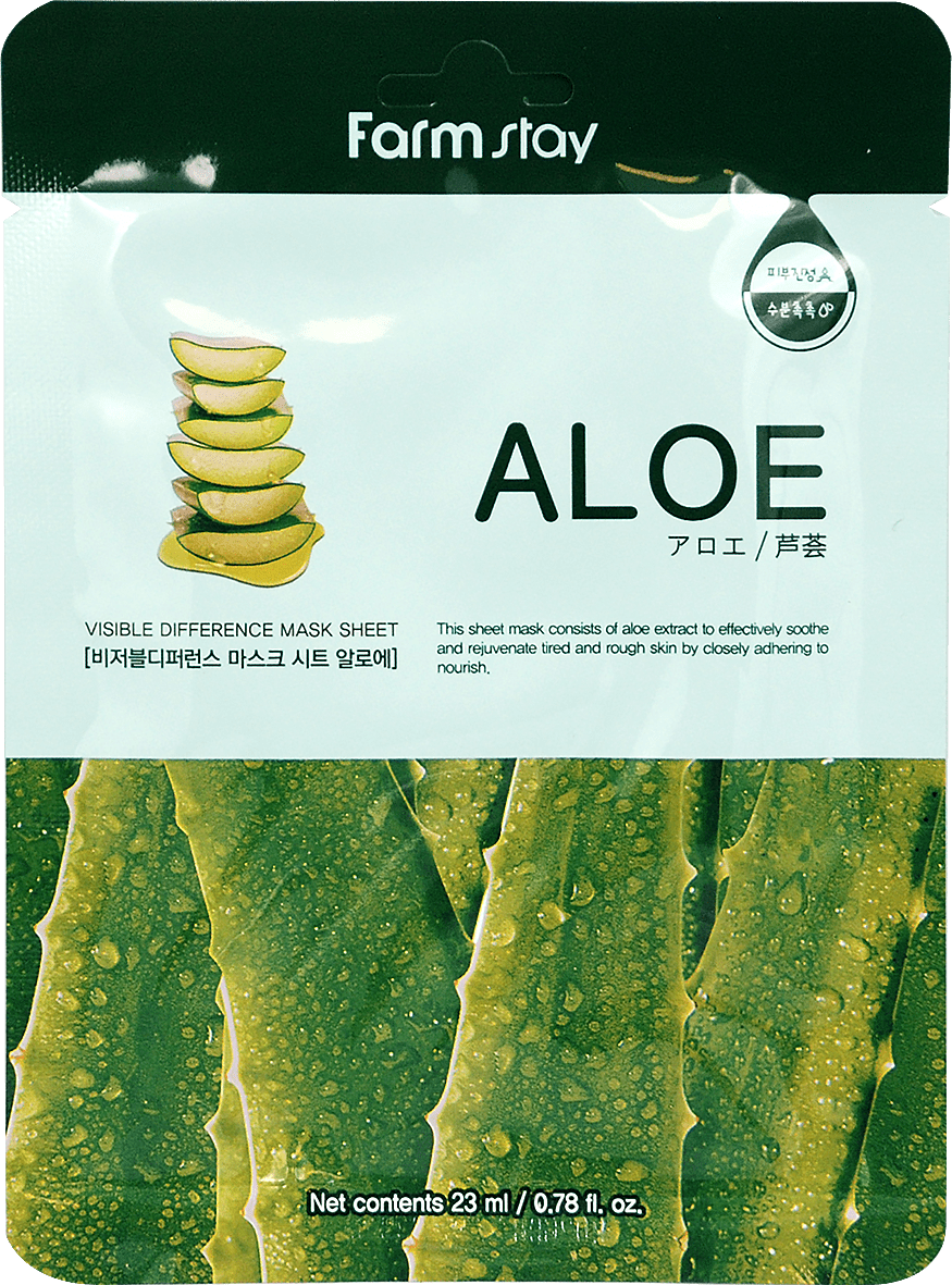 Маска тканинна для обличчя FarmStay Aloe Visible Difference з екстрактом алое 23 мл