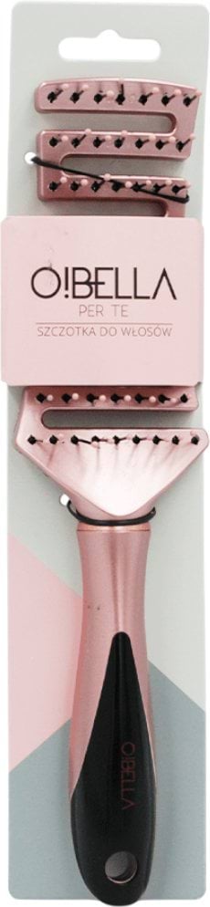 Щетка для волос O!BELLA Per Te с вентиляционным основанием розово-черная 1 шт