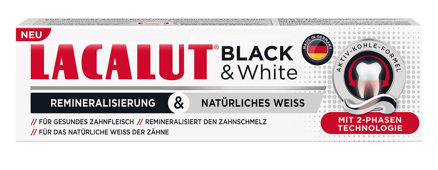 Lacalut зубная паста Black&White, 75 мл