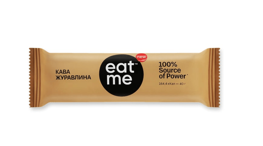 Цукерка EatMe Злаковий з журавлиною та кавою, 40г — фото 1