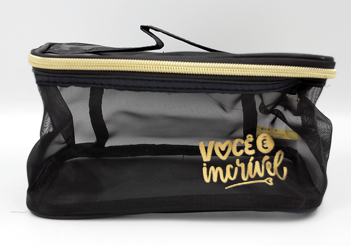 Бьюти-кейс черный, прозрачный