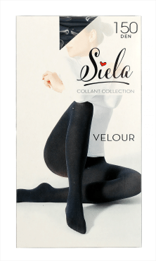 SIELA Siela Velour 150 den, черный цвет, размер5XL,1 упаковка