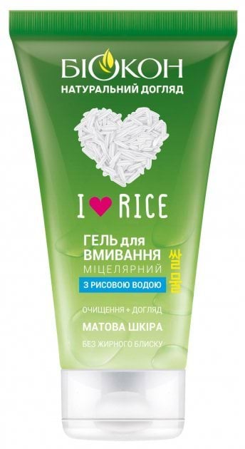 Гель для вмивання міцелярний Біокон I love rice, 150 мл