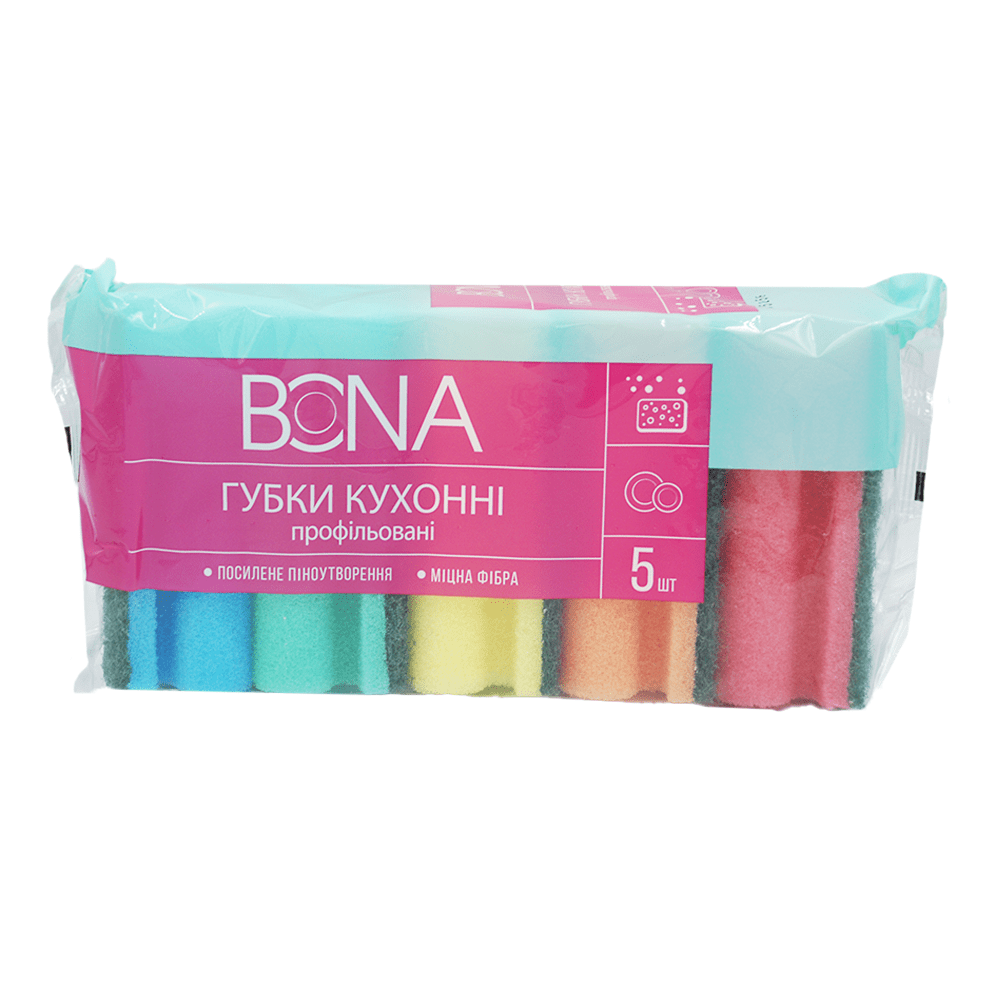 Губки кухонні профільовані BONA, 5 штук