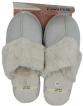Тапочки Twins&Ko домашние женские замшевые с меховым выворотом светло-серые размер 38/39