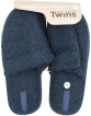 Тапочки Twins&Ko домашние мужские Teddy blue (без ушей) размер 40/41
