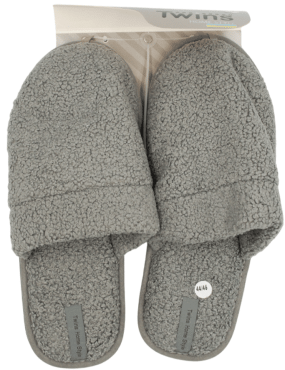 Тапочки Twins&Ko домашние мужские Teddy gray (без ушей) размер 44/45