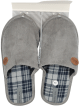 Тапочки Twins&Ko домашние мужские вельвет/клетка серый размер 40/41