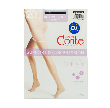 Conte колготки ACTIVE SOFT 20 (EU), р.4, Nero