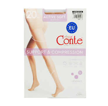 Conte колготи ACTIVE SOFT 20 (EU). р.5, Natural фото 1