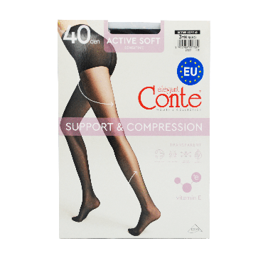 Conte колготки ACTIVE SOFT 40 (EU), р.3, Nero