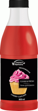Energy Vitamins пена для ванн Cherry cupcake, 800мл