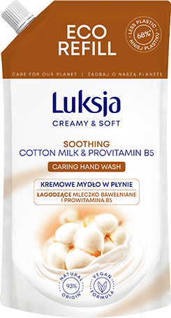Luksja мило рідке Бавовна і Вітамін (дой-пак), 400 мл