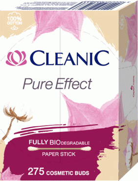 Cleanic ватные палочки Pure effect cotton коробке, 275шт
