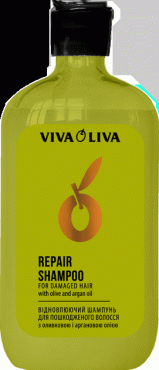 VIVA OLIVA Шампунь восстанавливающий с оливковым и аргановым маслом, 400мл