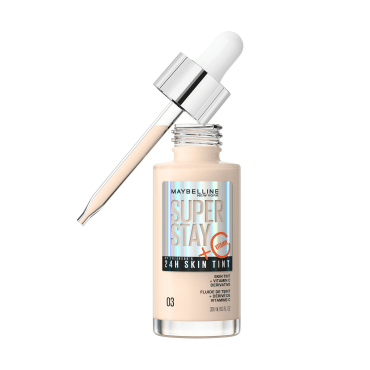 Maybelline тональный флюид Super Stay Skin Tint с витамином С 02, 30 мл фото 8