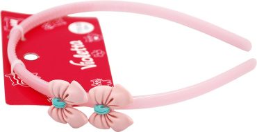 Обідок для волосся Violetta з бантиком ніжно-рожевий 1 шт фото 1