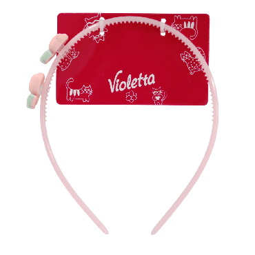 Обідок для волосся Violetta дитячий з прикрасою персиків із зеленими листочками 1 шт. фото 1