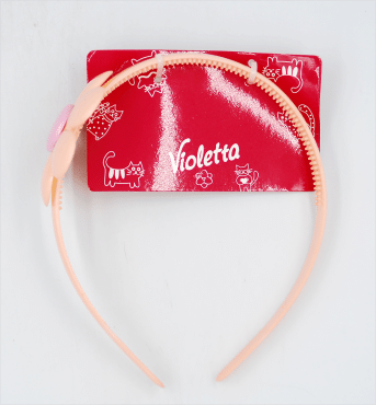 Violetta Нежный детский ободок для волос с цветочком, 1шт