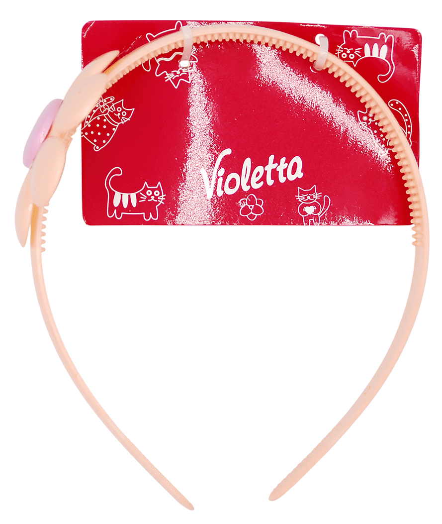 Ніжний дитячий обідок Violetta для волосся з квіточкою 1шт. — фото 1