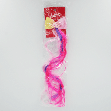 Яркая прядь для волос с бантом Violetta, 1шт