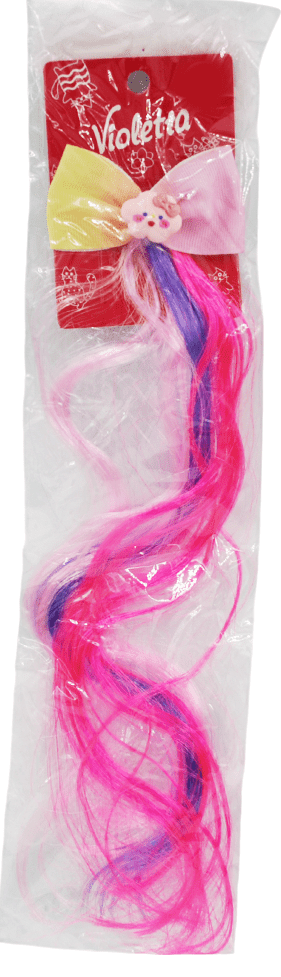 Яскраве пасмо для волосся Violetta з бантом  1 шт