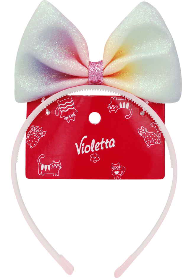 Обідок для волосся дитячий Violetta з бантом 1 шт