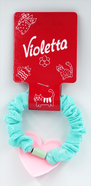 Violetta Ніжна резинка для волосся з прикрасою у вигляді серця, 1шт фото 2