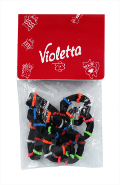Violetta Детский набор ярких резинок для волос с цветными нитями, 8шт