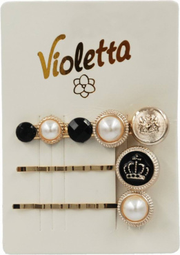 Заколки для волосся Violetta затиск + невидимки (CH-WNT-24-27) 3 шт