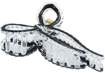 Краб для волос Violetta прозрачно-черный 1 шт