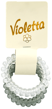 Резинки для волос Violetta спираль 2 шт