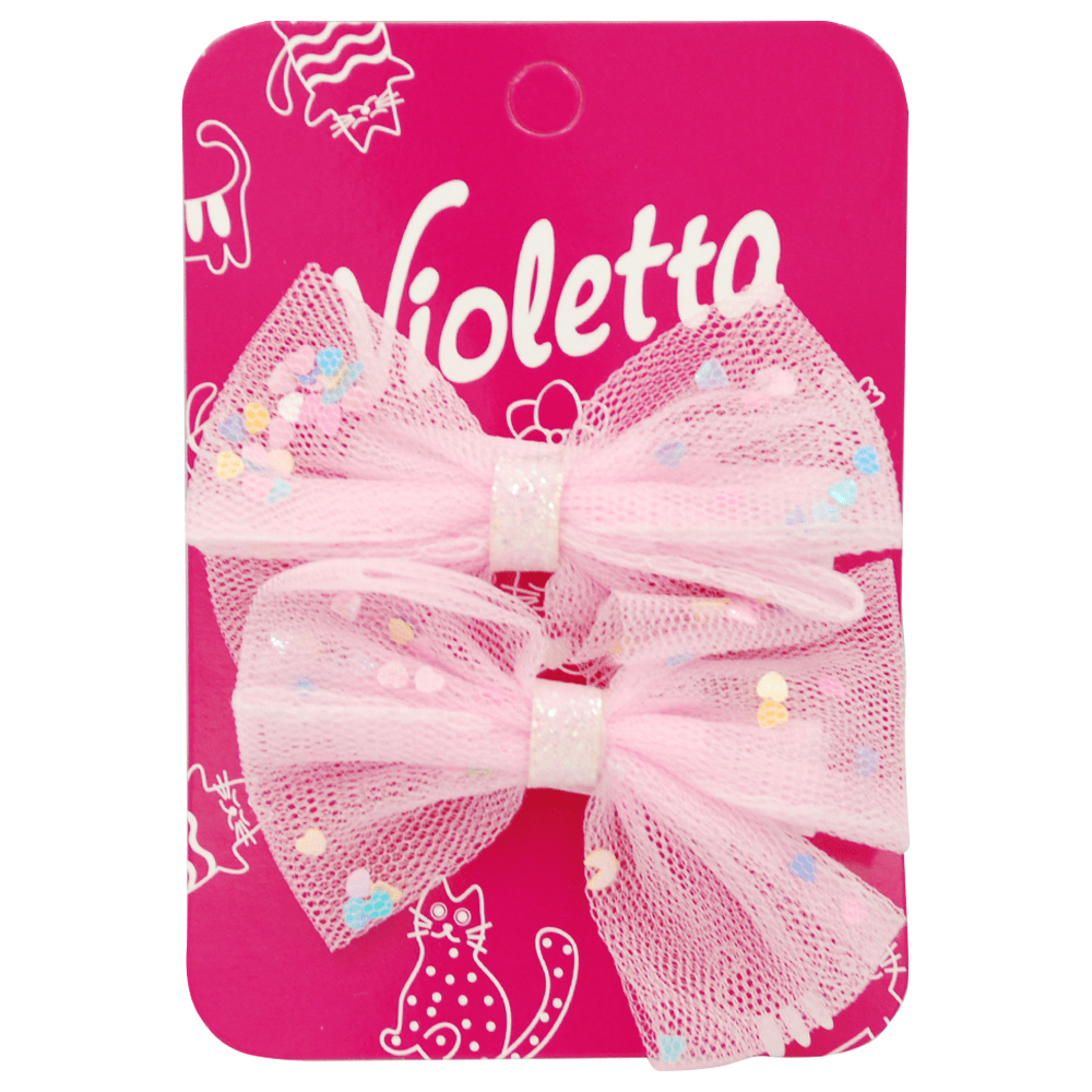 Затиски-бантики для волосся Violetta дитячі 2 шт. — фото 1