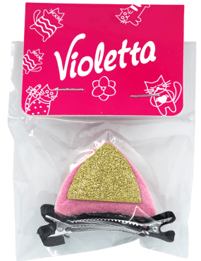 Зажимы для волос детские Violetta кошачьи ушки 2 шт
