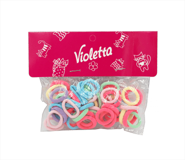 Violetta Дитячий набір яскравих резиночек для волосся, 50шт
