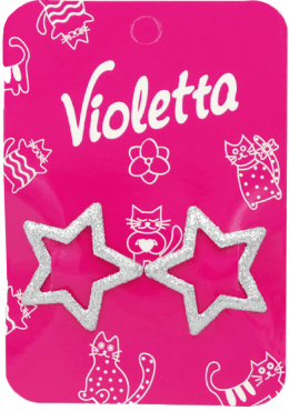 Заколки-хлопушки для волос детские Violetta звездочки 2 шт