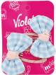 Заколочки для волос детские Violetta с бантиками в клеточку 2 шт