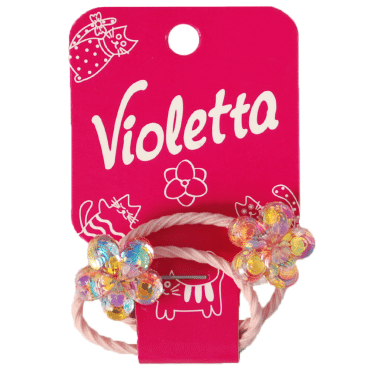 Violetta резинки для волосся дитічі з квітковими елементами, 2 штуки