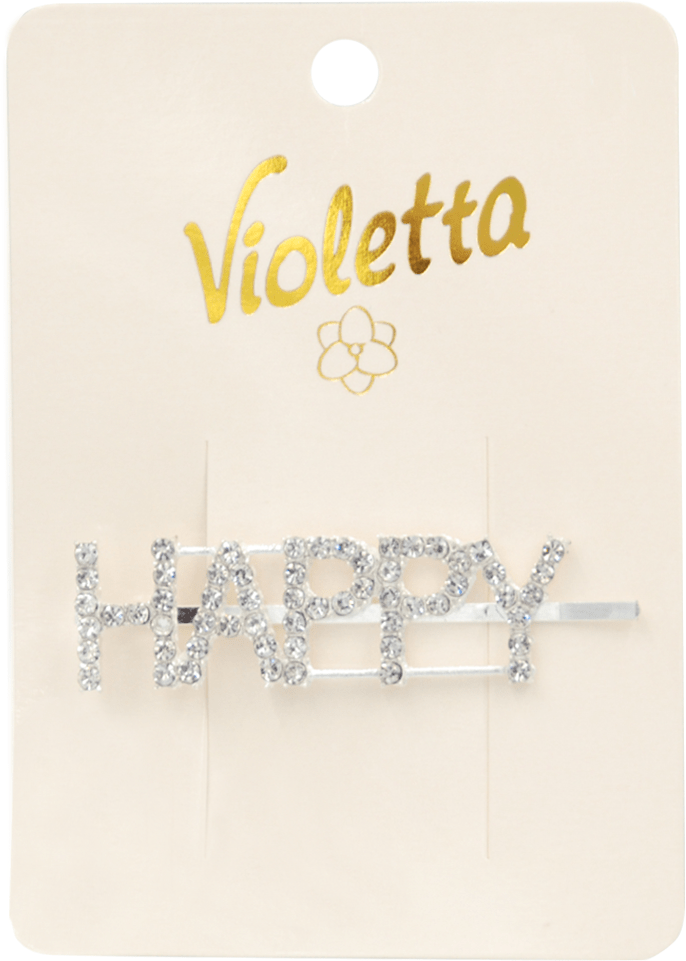 Невидимка для волосся Violetta col. з прикрасою (CH-WNT-24-83) 1 шт