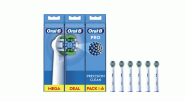 Насадки для електричної зубної щітки ORAL-B BRAUN Pro Precision Clean, 6 шт  фото 1