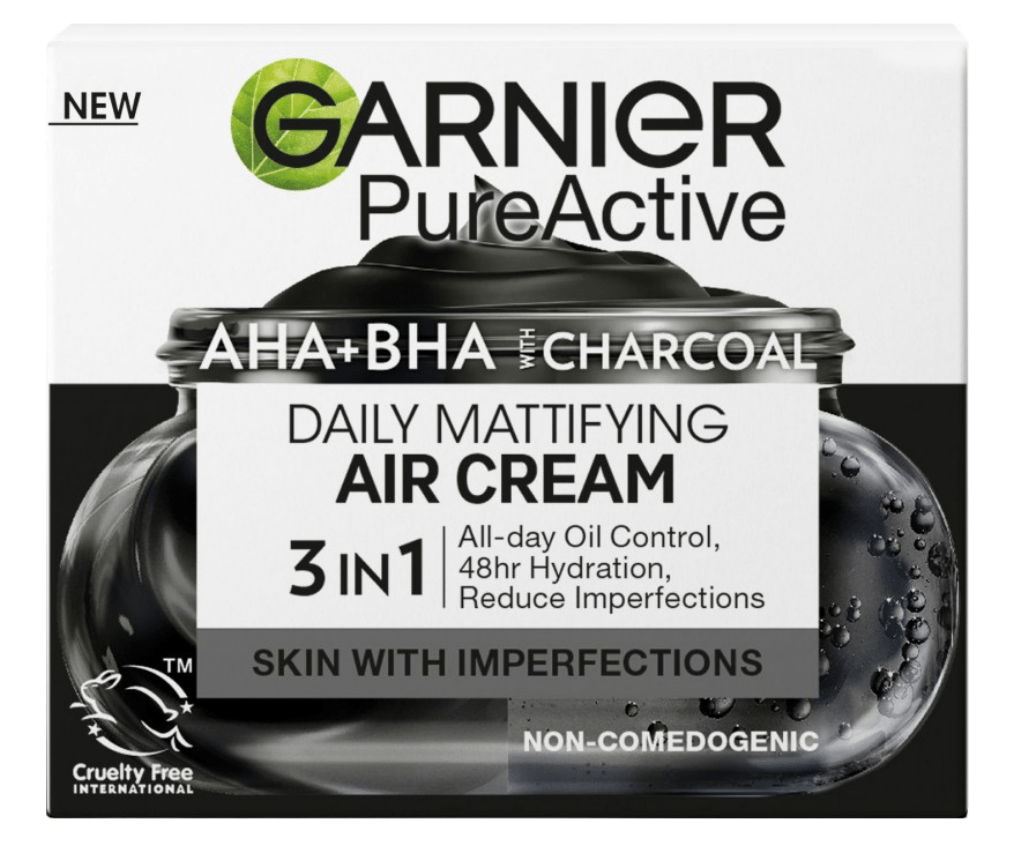 Garnier крем для обличчя зволожувальний з AHA-BHA кислотами та вугіллям Pure Active, 50 мл фото 3
