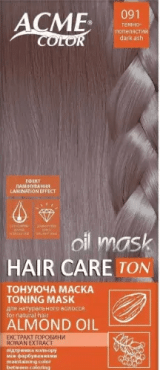 Маска для волос тонирующая Рябина Acme Color TON Oil Mask №091 Темно-пепельный