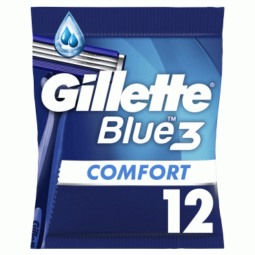 Gillette Blue3 Comfort Plus бритви одноразові 12шт, 3 леза
